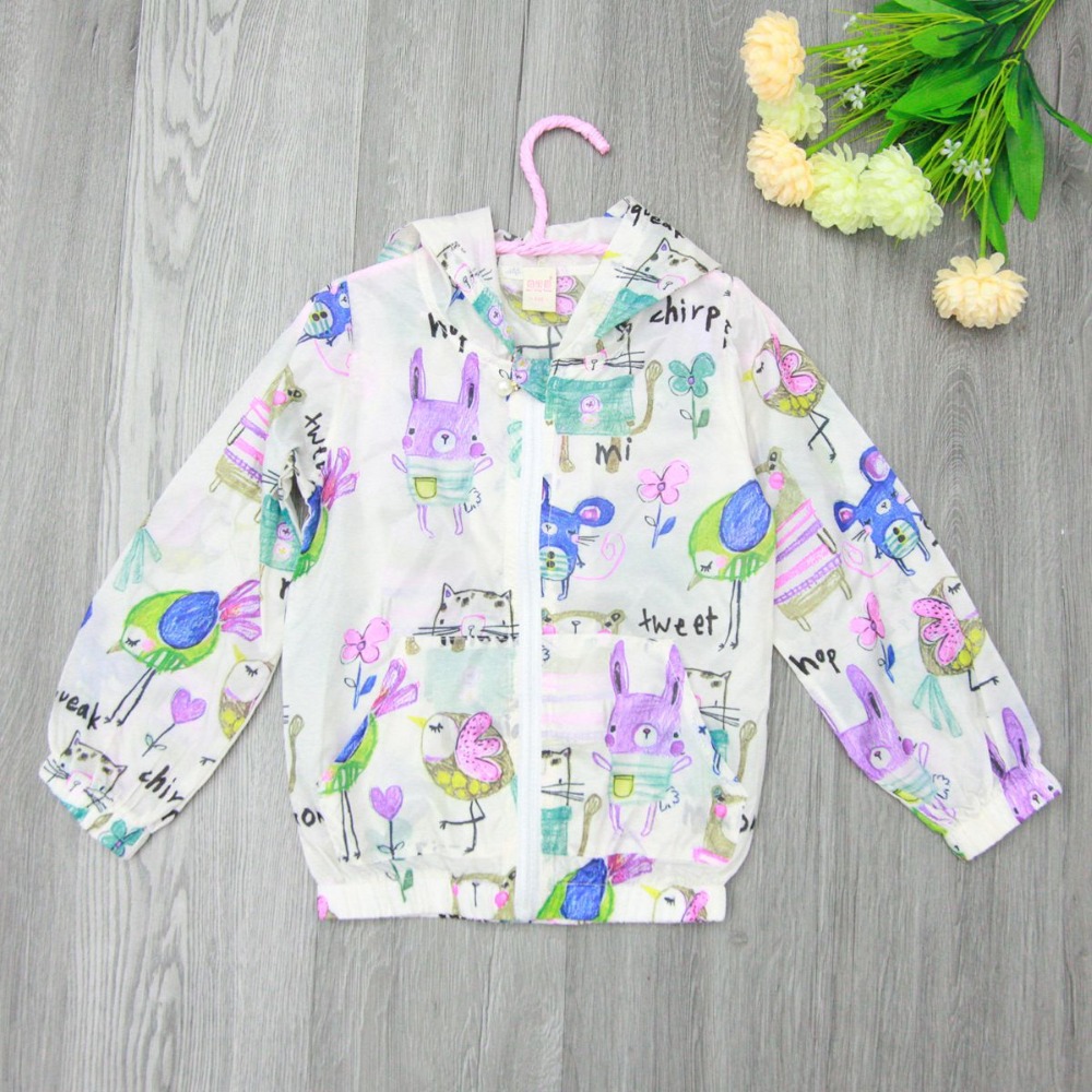 Retail next new baby font b girls b font cartoon outerwear coats kids jeacket Graffiti animal