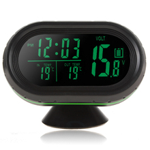 12V / 24V Auto LED Display Thermometer + Voltage Meter + Noctilucous Clock + Freeze Alert