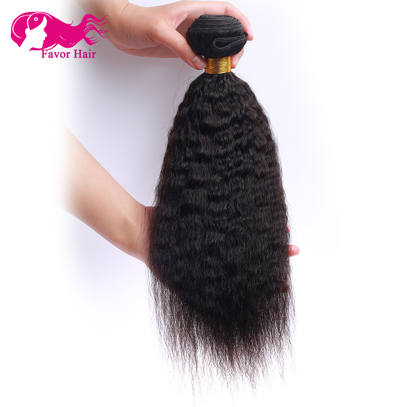 Mongolian Kinky Straight Human Hair Weave 1pc Yaki Straight Human Hair Bundles 100% Virgin Hair Coarse Yaki Extensions