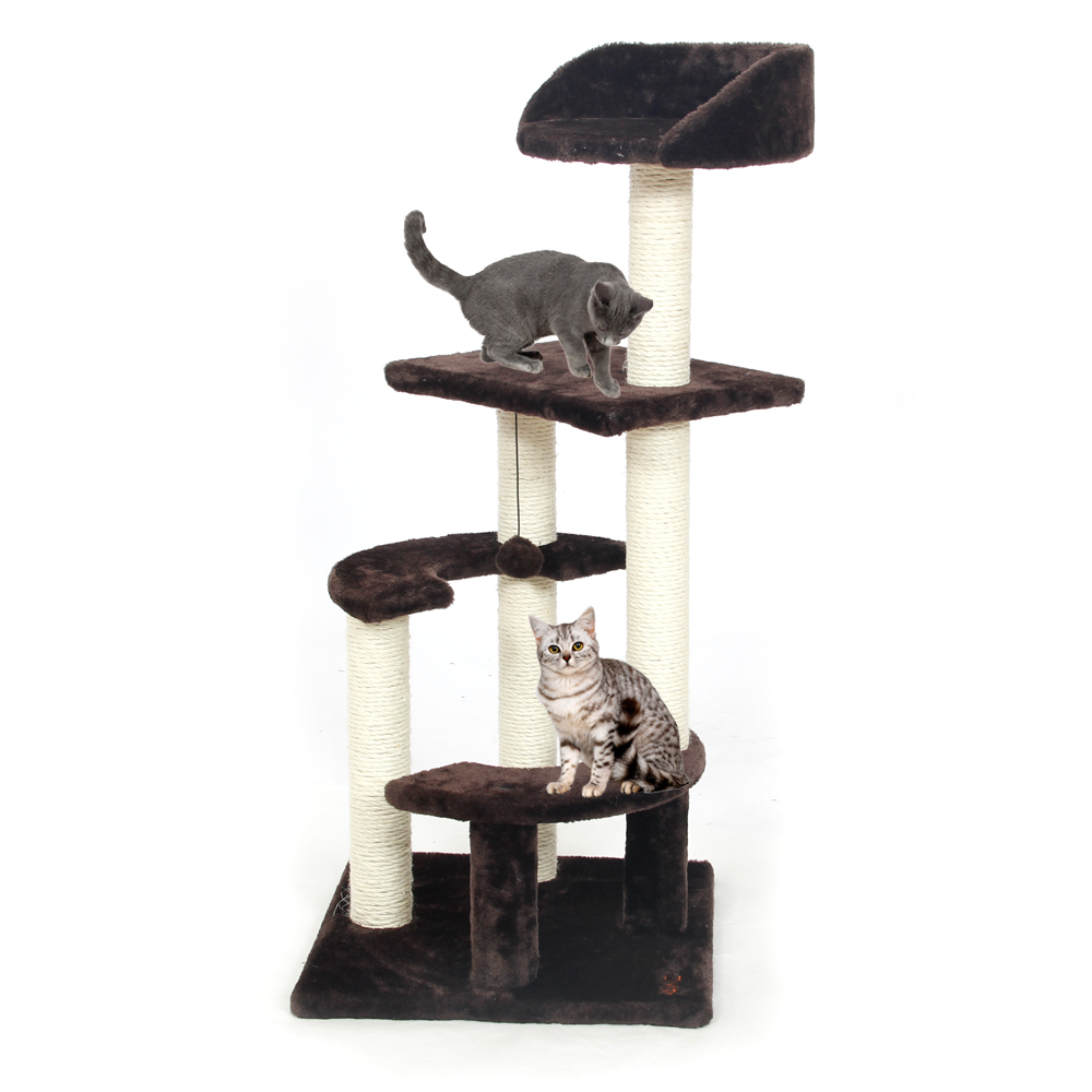 Domestic Delivery H100cm Cat Climbing Tree Toys Scratching Solid Wood