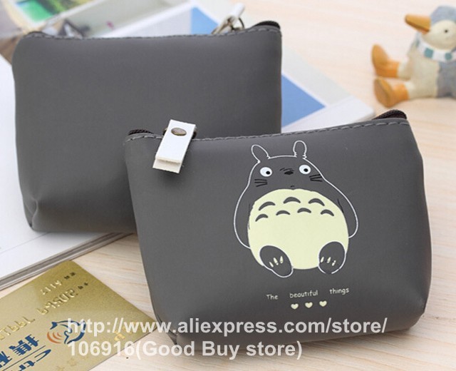 Hot 4 Types Cute Totoro PU Coin Purses Cartoon Waterproof Portable Bags For Card In ear