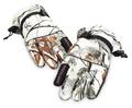 Outdoor bionic camouflage warm gloves slip waterproof windproof gloves for autumn and winter hunting sports