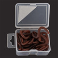 15pcs box Artificial Worm Worms Simulation Fishing Lure Tackle Soft Bait Lifelike Fishy Smell Lures Red
