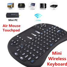 Russian English Version Mini Wireless Touchpad Keyboard 2.4GHZ QWERTY Keyboard For Meegopad T02 Mini PC Notebook Tv Box