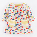 kids floral print dress girls clothing for autumn winter tops clothes pony wholesale children long presses