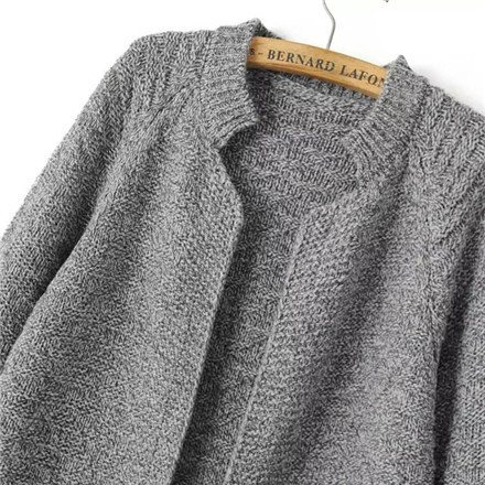 2015 New Korean Autumn Long Cardigan Women Sweater Fashion Stand Collar Pull Femme Cardigans Casual Wild Knitted Sweaters Women (11)