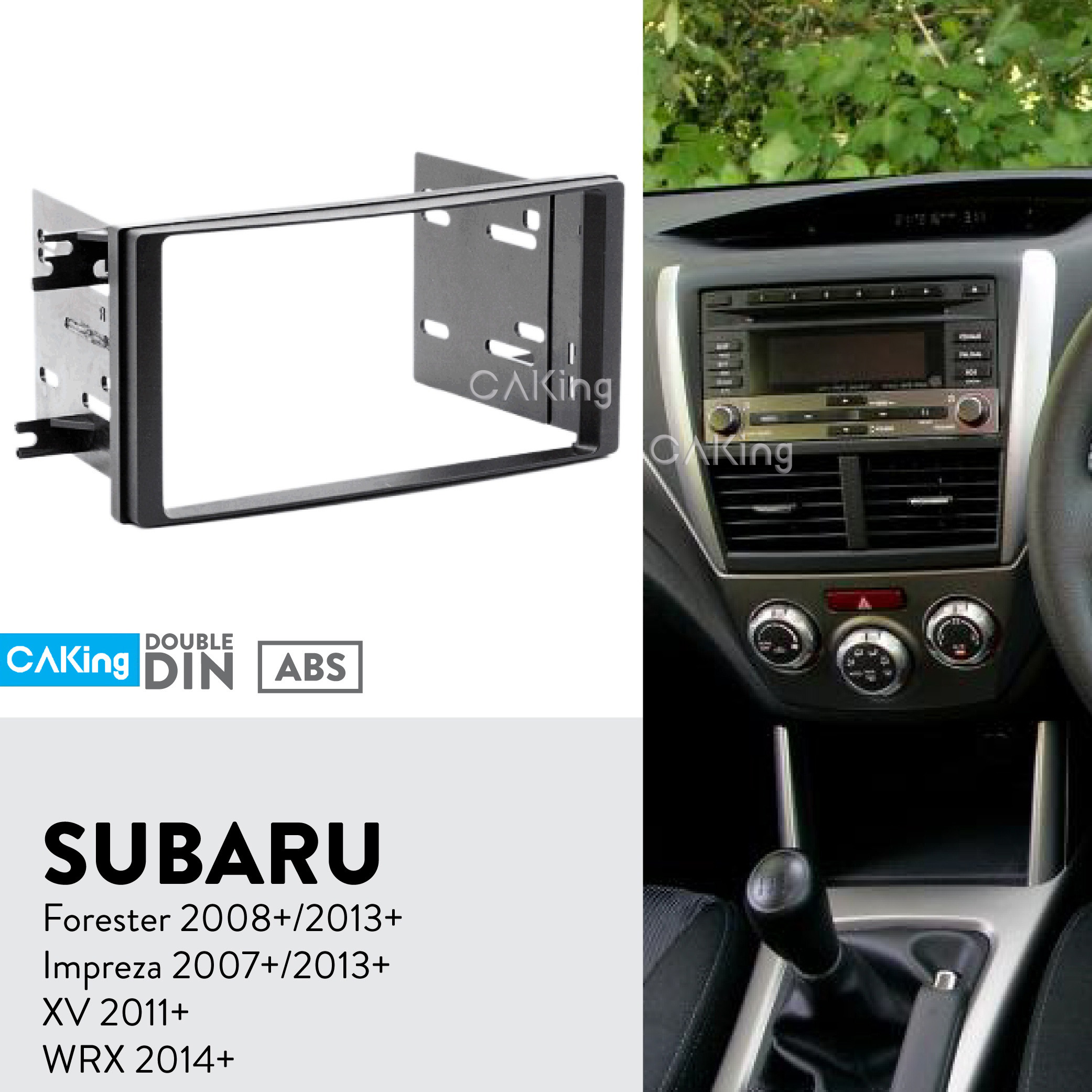Subaru Impreza 2008 Silver Double DIN Facia Plate Autoleads Radio Stereo 
