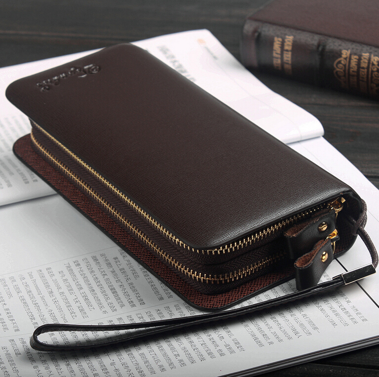 new business men long wallet zipper purse leather handbags multi-card long section Fashion Brand Card Holder Coin Purse