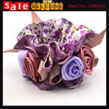 Big Rose String Flower Hair Bands for Women Girls Satin Elastic Rope Hair Clips Ponytail Lace
