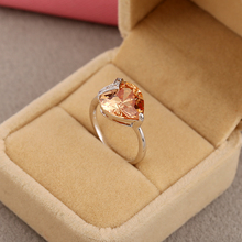 Silver Plated Women Girl s Fashion New Heart Shape Wedding Bridal Austrian Crystal Ruby Sapphire Ring