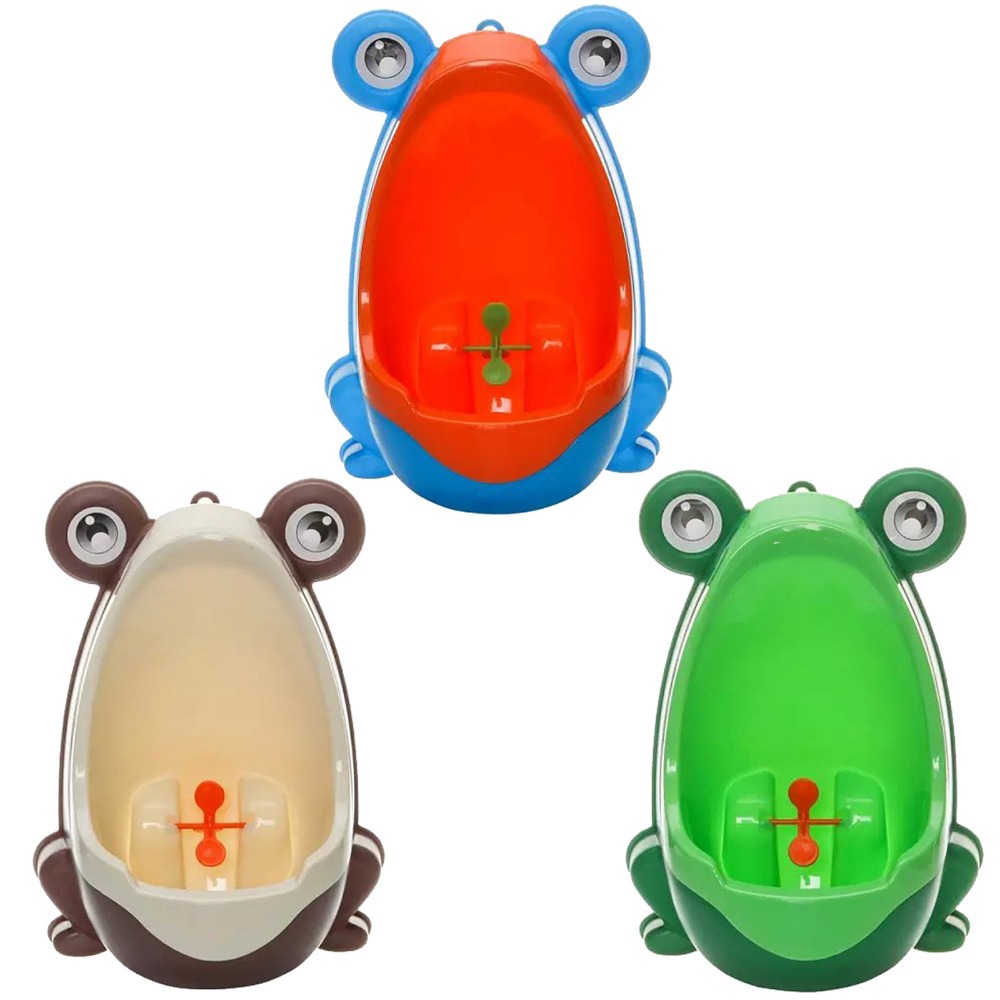 Cute Cartoon Blue Green Coffee Potties Frog Baby Potty Children Kids Training Urinal Plastic for Boy