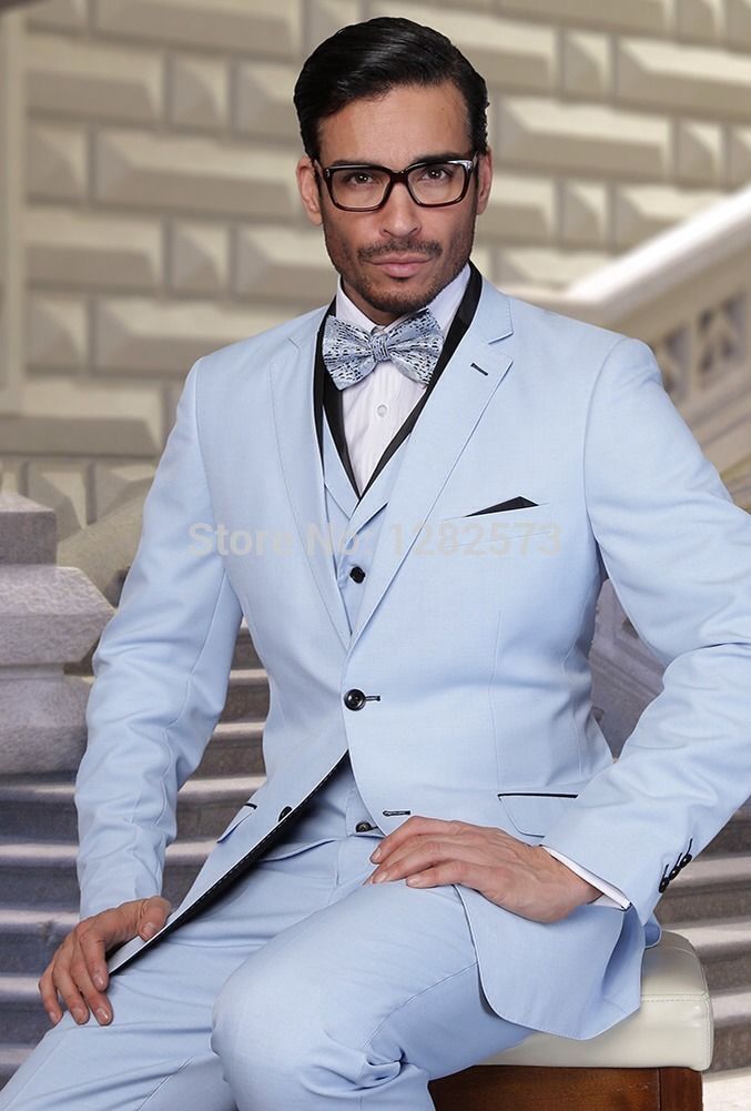New Arrival Two Buttons Groom Tuxedos Groomsmen Men's Wedding Prom Suits Custom Made (Jacket+Pants+Vest+Tie) K:196