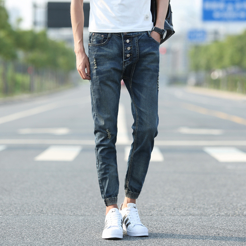 Buy Mens Jogger Jeans Denim Distrressed Slim Fit Jogging Pants Ankle