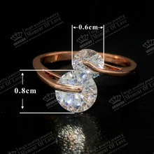 18K Rose gold Plating FREE SHIPPING GR.NERH TOP quality Zirconia with micro CZ Setting Engagement Rings for woman
