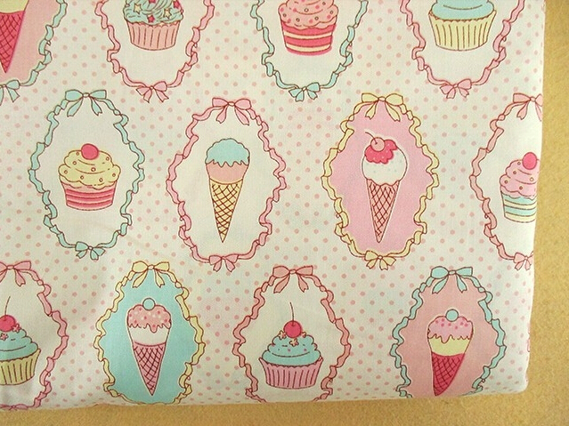 40985 50*147cm ice cream and cake pattern food Series fabric for Tissue Kids Bedding home textile