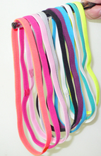 10 pieces lot Sports Elastic Headband Football Softball Rubber Plastic Silicone Hair Band Bandage On