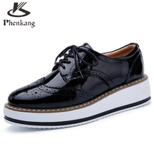 New women wings vintage Oxford Lace Up red beige white black Metallic Striped platform Vintage oxford flat women’s shoes US 8