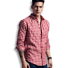 2015 Men Shirt Long Sleeve Casual Plaid Shirts Slim Fit Fashion Male Camisa Masculina Colorful Shirt