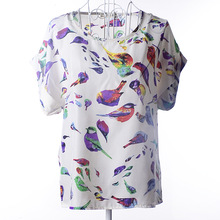 AliExpress |Blusas mujeres estampado 19 patrones estilo suelto chifon pantalones cortos hombre Camisa de manga verano mujer ropas tapas de moda tee Blusa Camisa
