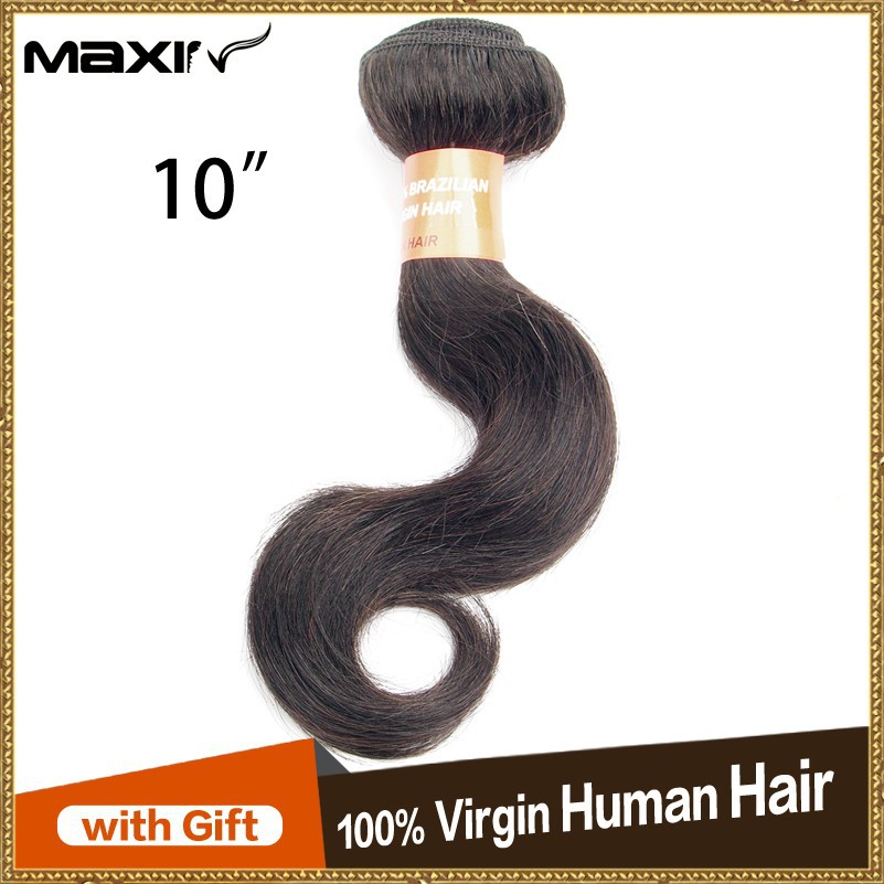 10 inch body wave human virgin hair brazilian malaysian peruvian Indian Mongolian Hair Extension