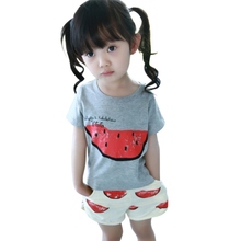 2pcs Baby Girl Boy Clothes Set Toddler Children Summer Short Sleeve T-shirt + Shorts