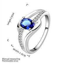 Wholesale Free Shipping 925 Silver Ring,925 Silver Fashion Jewelry blue stone still here Ring SMTR562