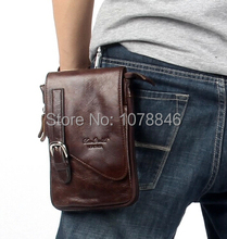2014 Time-limited 100% Cowhide Men’s Waist Bag Casual Outdoor Sports Pack Genuine Leather Travel Man Small Money Belt Messenger
