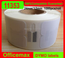 Rolls Dymo Compatible Labels 11353 1353 Multipurpose labels 24mm x 12mm
