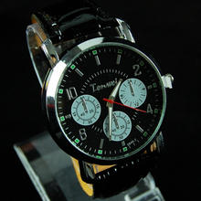 2015 Casual Fashion Black Leather Strap Men Watch Relogio Luxury Brand Men’s Military Watch Male Quartz Sports Clock
