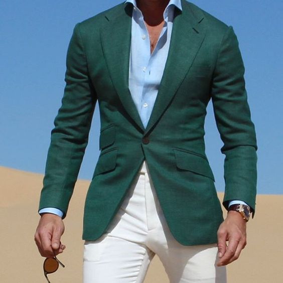 Latest Coat Pant Designs Green Casual 