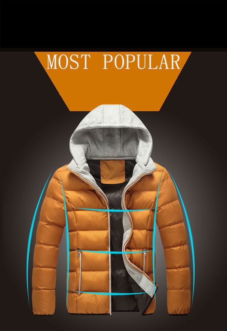 New 2015 Brand Winter Jacket Men Warm DownJacket Casual Parka Men padded Winter Jacket Casual Handsome