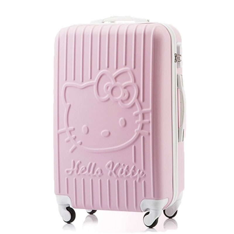 20Inch Travel Suitcase Spinner 4 wheel pink Hello Kitty ABS Luggage Bags Rolling Luggage Women and