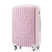 20Inch Travel Suitcase Spinner 4 wheel pink Hello Kitty ABS Luggage Bags Rolling Luggage Women and