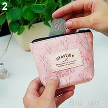 Women s Lady Small Canvas Purse Zip Wallet Coin Key Holder Case Bag Handbag 12VN