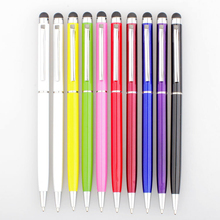 Metal 2 In 1 Capacitive Screen Stylus Touch Pen For IPAD IPHONE Samsung Xiaomi Tablet PC Cellphone