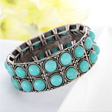 Turquoise Natural Stone Bracelet Fashion Bracelets For Women Summer Style Charm Bracelet Fine Jewelry Bangles Nickel Free 2015