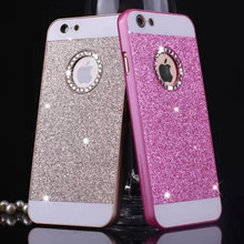 luxury Rhinestone case for apple iphone 5s glitter pink PC cover mobile phone accessories by noble quality original i5