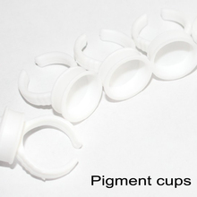 Free shipping Disposable ring cup tattoo pigments cups sponge tattooequipment and sent 100 white ring set