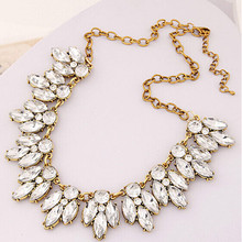 Fashion Jewelry Women Bohemian Crystal Necklace Chain Choker Bid Statement Chunky Necklace