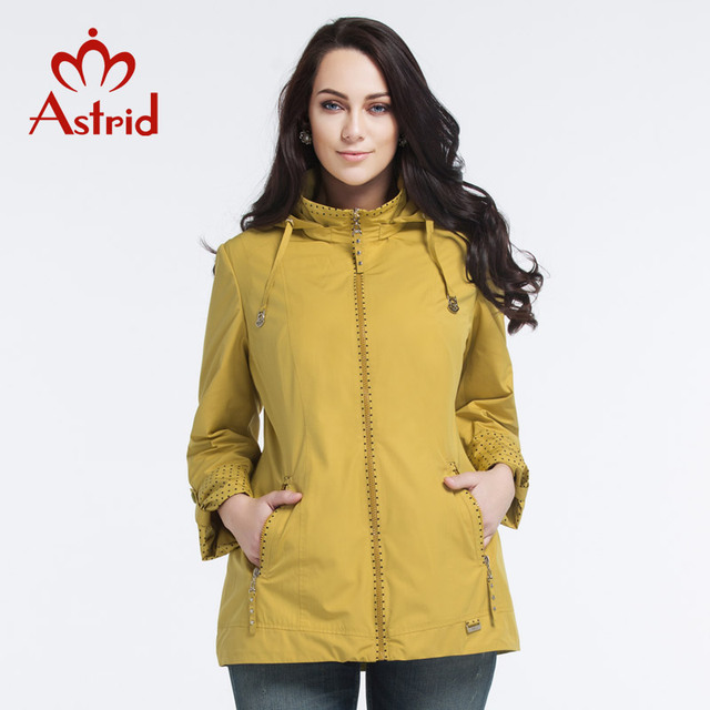Astrid 2016 New Spring Women High Quality Fashion Trench Coat For Women Windbreaker Hooded Plus Size Outwear AS-2629