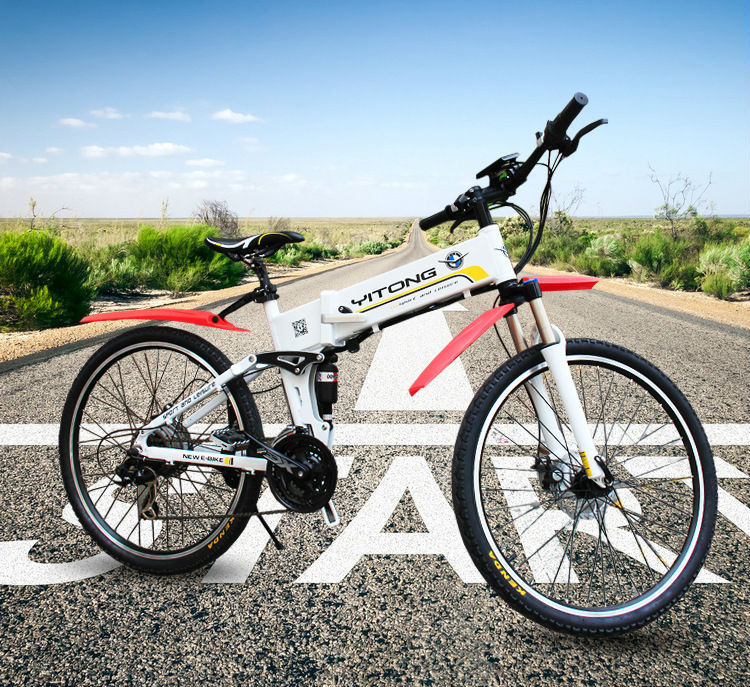 China Folding Electric Bicycle 36V Lithium Battery Five speed 21 Speed Change 240W Disc Brakes Brushless
