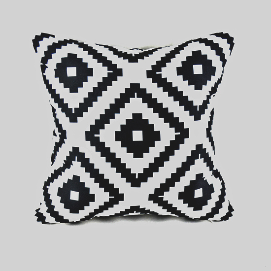 45*45 cm Home Textile Classic Black White Abstract Geometry Diamond Throw Cushion Cover Pillow Case for Bedding Couch