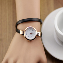 Leather Strap Bracelet Dress Watch women Ladies Fashion Rhinestone Analog Quartz Wristwatches ladies watch  clocks