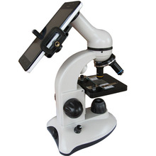Con Universal clamp Holder 64X-640X biológico ciencia microscopio Monocular estudiantil microscopio portátil superior e inferior LED