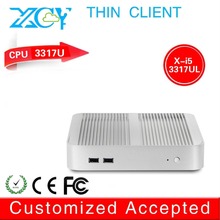 XCY 3317U Motherboard thin client Mini PC i5 fanless computer Dual CORE Barebone System Support 1080p video