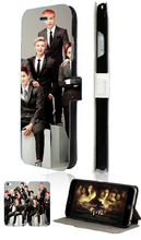 High Quality Mobile Phone Bags exo Design 2 Slot Card Luxury Flip Leather Case Cover For Iphone 6 6th Free Shipping