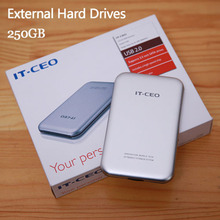 Free shipping 2.5” Slim Portable HDD 250GB Original IT-CEO USB2.0 External Hard Drives Storage Disk Plug and Play On sale