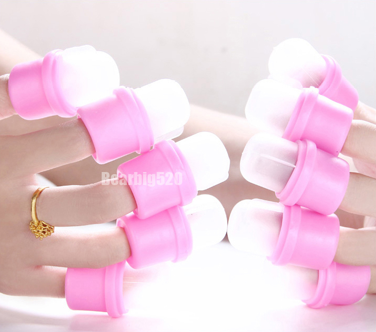 Plastic Acrylic Nail Art Soak Off Uv Gel Polish Remover Wrap Random Color 1pcs Soaker Caps Uv Gel Nail Polish Remover Fingers Wash Bowl Nails Accessoires Clip