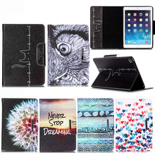 For Cover Apple iPad Air 2 (2014) PU Leather Flip Stand Kids Protective Tablet Case for ipad 6 with card slot S5d23