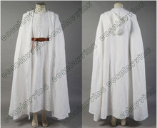 Movie Coser-5 High Quality Tailored Lord of the Rings Gandalf Grey Adult Halloween Cosplay Costume Set With Hat